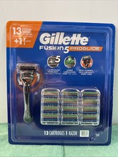 NEW Gillette Fusion 5 ProGlide Men's Razor -Pack of 13 Cartridges and 1 Razor