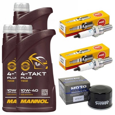 3L Inspektion Öl Set Ölfilter Zündkerzen für SYM Maxsym 500 TL Maxsym500 2019-20