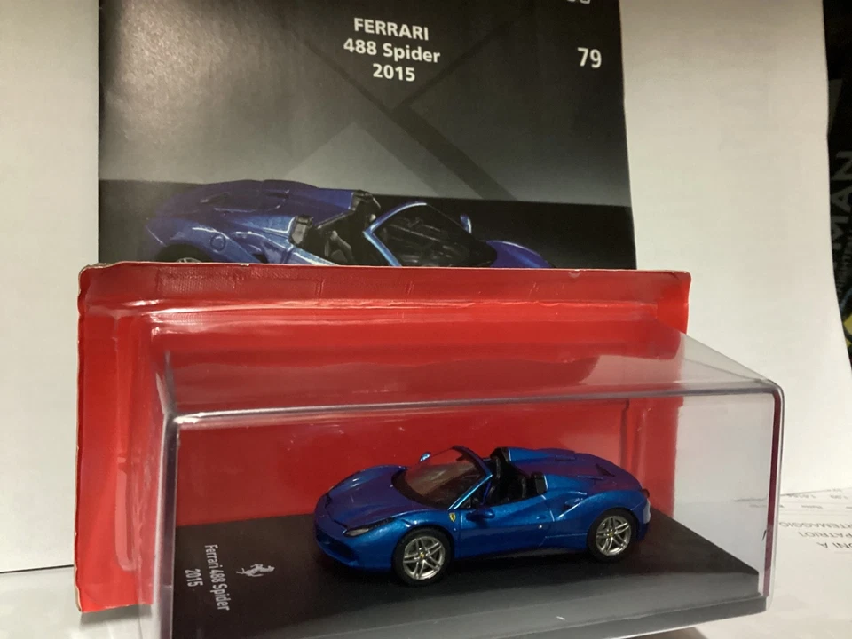 FERRARI 488 SPIDER 2015 1/64 die-cast + BOOKLET, Centauria Limited edition - Immagine 2 di 4