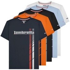 Mens Lambretta Fade Racing Stripe Retro Mod Ska Casual T-Shirts Sizes M to 4XL