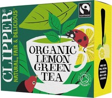Clipper Organic Lemon Green Tea Bags | 80 Teabags for Home or Office | Pure, ... 0.08 per strip