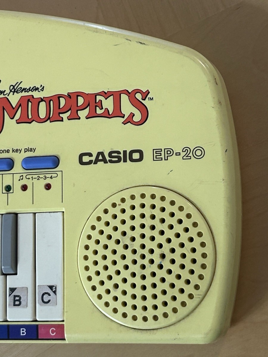 Vintage 1987 Muppets Kermit Miss Piggy Yellow Casio EP-20 Musical