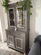 CREDENZA LEGNO  ARTE POVERA PITTURA GRIGIO 