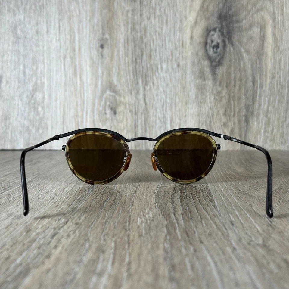 VTG GIORGIO ARMANI 632 894 135 Tortoise Oval Brown Lenses Black Frame ITALY-RARE - Image 4 of 4