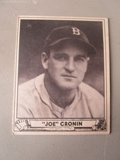 1940 Playball Joe Cronin Card-Poor Condition on Back-Boston Red Sox
