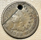 1888 United States Indian Head Cent (Necklace Hole) Cull