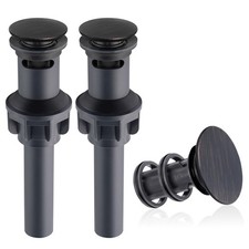 Hibbent 2 Pack Bathroom Sink Drain Stopper Pop Up Drain Strainer Overflow Push S