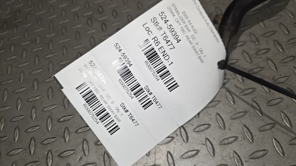 Barra estabilizadora trasera convertible 20 mm diámetro Opt 1BD compatible con 04-09 AUDI S4 75254 Foto 2 de 4
