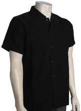 Rhythm Classic Linen SS Button Down Shirt - Black - New