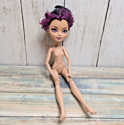 Ever After High Raven Queen Doll Only Nude Cut Hair OOAK Custom