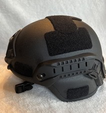 ACH FAST Style Tactical Helmet Large Black NVG Mount Side Rails 3.3 LB