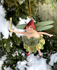 Die Glücksbringer - Dicke Fee_PIPPA, Dekofigur aus Resina, handbemalt, 14 cm.