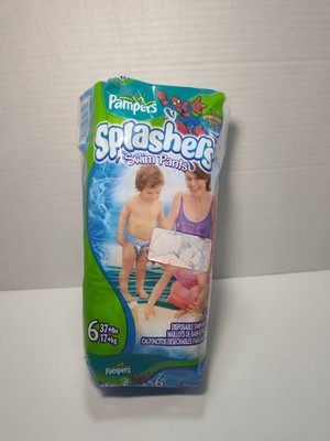 VTG 2006 Pampers Splashers Spider-Man Swim Pants Size 6 Sealed 10 Count