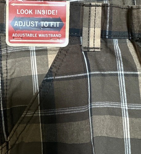 NWT Wrangler Jeans Size 12 Adjustable Waist Brown Plaid Summer Shorts Boys Kids - Picture 6 of 7
