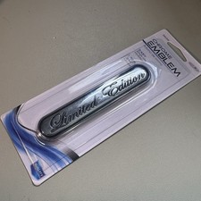 Limited Edition Chrome Auto Emblem New Old Stock Adhesive Car Badge