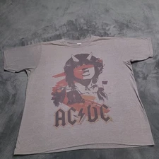 AC DC Band Tee Shirt XL Bolt Highway To Hell Metal Rock Roll Retro Angus Young