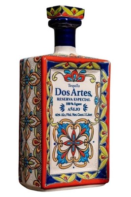 Tequila Dos Artes Reserva Especial Extra Anejo   Empty Ceramic Bottle