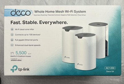 TP-Link Deco S4 AC1200 Whole Home Mesh Wi-Fi System (3-Pack) (New in Box)