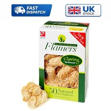 50 Pack Natural Firelighters - No Odour, Safe for Cooking & General Use 1.04 per lighter