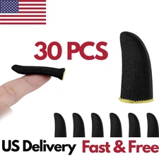 30pcs Gaming Finger Sleeve Touch Screen Mobile Game Controller Sweatproof Gloves