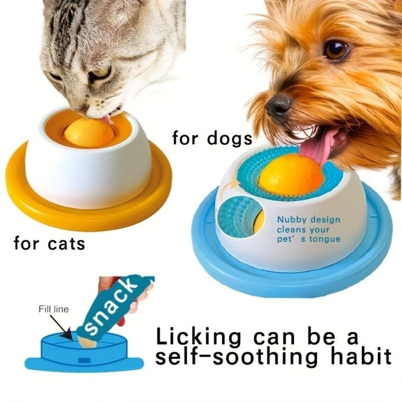 MARKENLOS Training Pet Lick Toys Interactive Slow Feeder New Snack Bowl For Dogs Cats