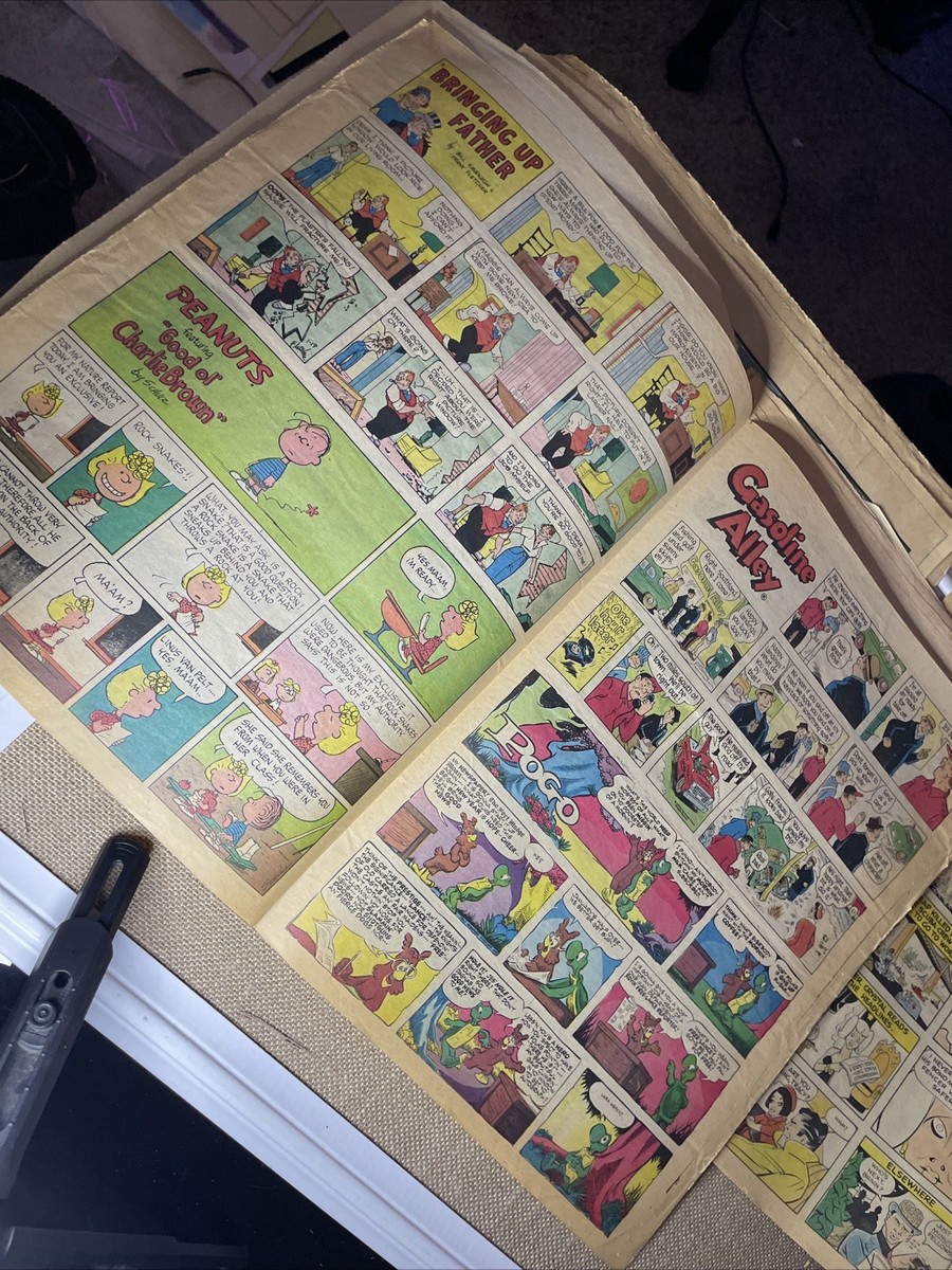 VINTAGE COMIC STRIPS 1970's Newspaper Funnies LOT Peanuts Cartoons