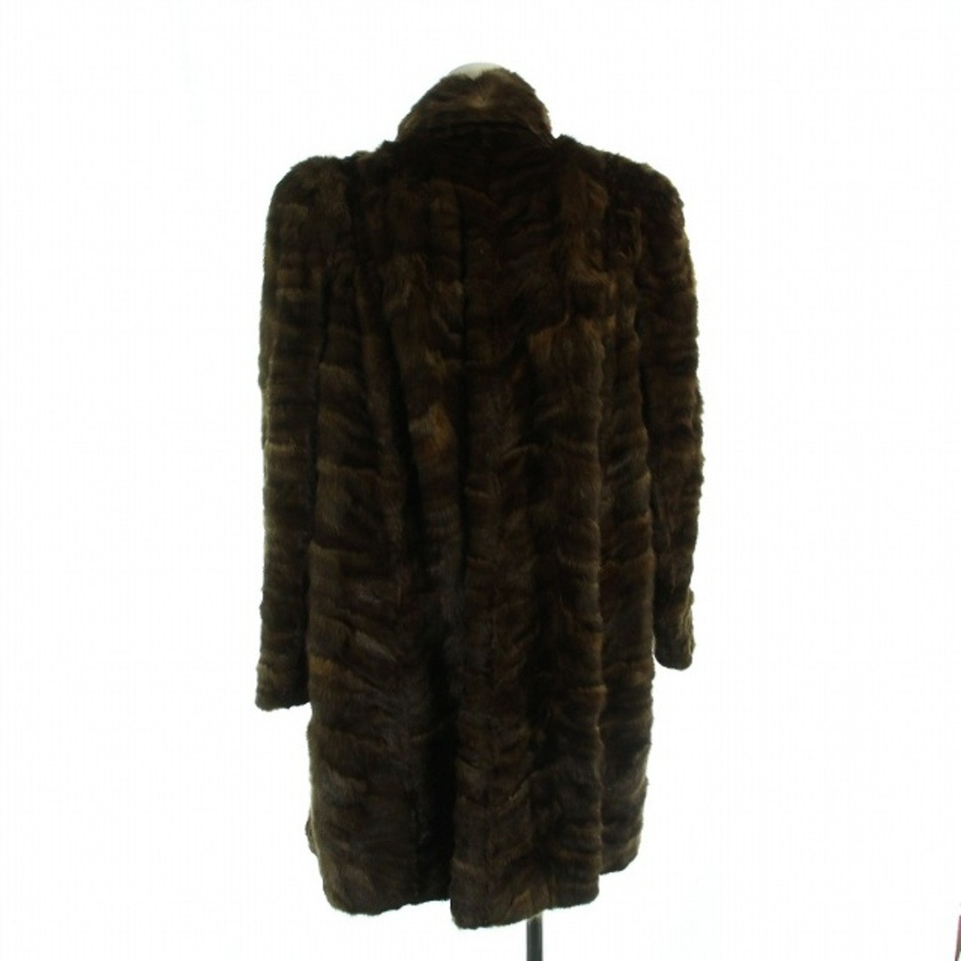 SUMI YUKI FUR COAT MINK MIDDLE LONG SLEEVE FULL LINING BROWN SUMI YUKI FUR COAT MINK MIDDLE LONG SLEEVE FULL LINING BROWN