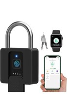 Fingerprint Padlock with Fingerprint Bluetooth Key, Waterproof Heavy Duty