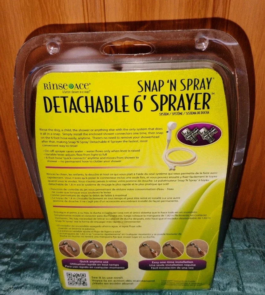 Rinse Ace Snap N Spray Pet Shower Sprayer Sealed Dog Cat New Clean Animal Gift - Image 3 of 4