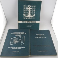 Vintage US Navy Rate Training Manuals Digital Computer BASIC Programming 1979-83
