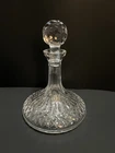 Vintage Waterford Alana Cut Crystal Ship Captains Decanter & Stopper 10"