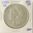 1882 O/S Morgan $1 Dollar Rare Key Date US Mint Silver Coin BU MS