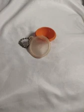 Vintage Orange Tupperware Mini Wonderlier Bowl Key Chain 