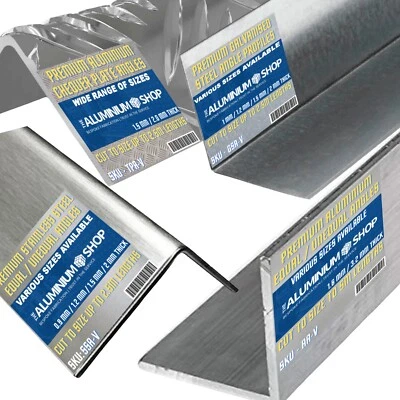 THE ALUMINIUM SHOP Folded Metal Angle Corner Protection Stainless Steel Tread Plate Aluminum L
