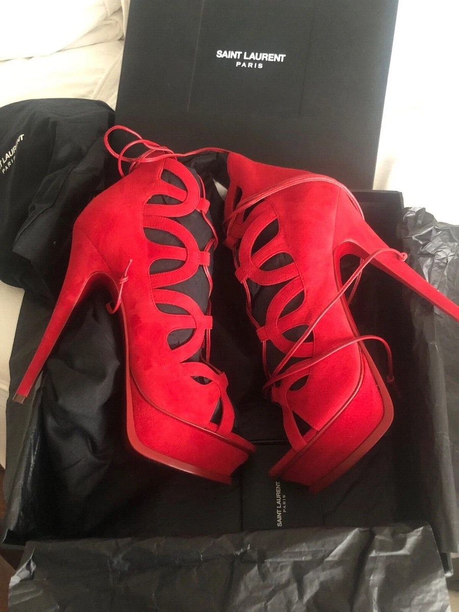 Ysl red online sandals