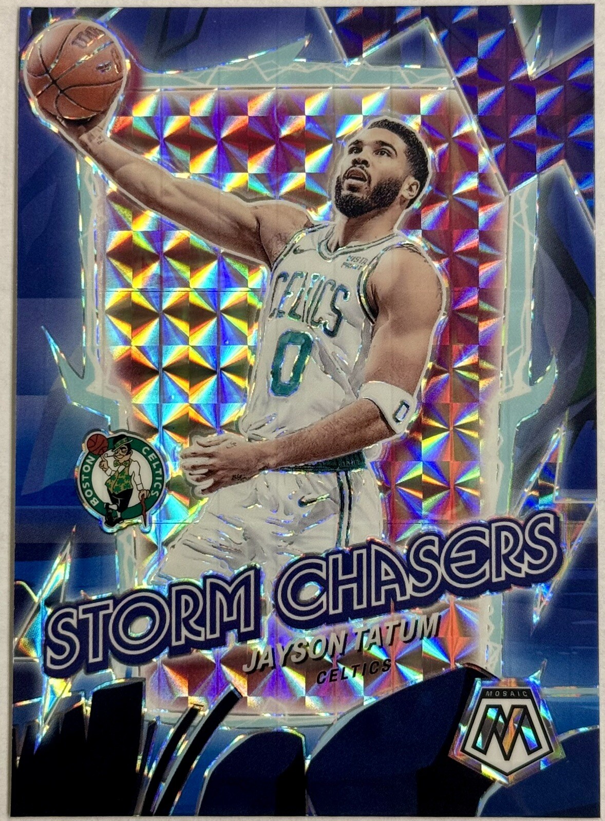 2023-24 Panini Mosaic Jayson Tatum Storm Chasers Prizm SP #9 Boston Celtics