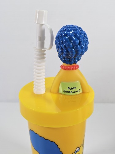 The Simpsons Plastic Water Drink Bottles 2007 Matt Groening Set Of 4 - Foto 6 di 8