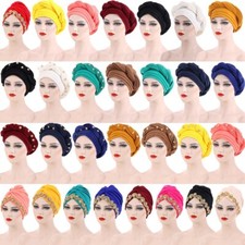 African Auto Gele Headtie Nigerian Head Wrap Braid Turban Hat Cap Muslim Hijab