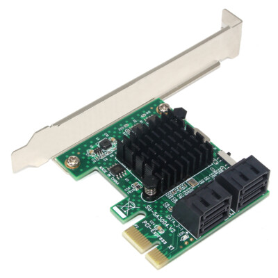 1X zu SATA3.0 4 Port Riser PCI-E X1/X4/X8/X16 Erweiterungsadapterkarte 6 Gbit/s 