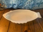 McKee Glasbake Fish Serving Baking Dish VNTG Milk Glass 18" USA Nautical Decor