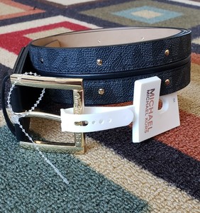 black and gold mk belt