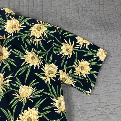 Cooke Street Hawaiian Shirt Men XL Blue Floral Tropical Beach Surf Cotton Button - Picture 19 of 24