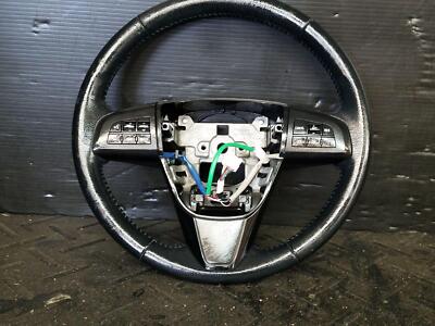 2011 MAZDA CX9 BLACK LEATHER WRAPPED STEERING WHEEL WITH ACCESSORY