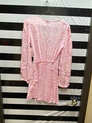 Women NWT "Billabong" pink floral, long sleeve short dress. Size Med. Women NWT "Billabong" pink floral, long sleeve short dress. Size Med.