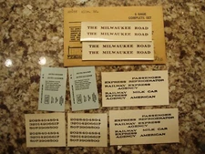 Milwaukee Road S-Scale 2 Express Box Car Decals Enhorning SB-588