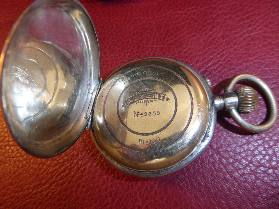 Schöne antike Bauern Taschenuhr Remontoir Patent No.59558 Pocket Watch um 1900 ! - Bild 2 von 4