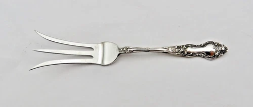 Watson ~ Wallace Meadow Rose Sterling Silver  4-7/8 ” Lemon Fork  Excellent!