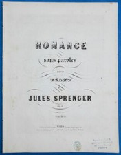 JULES SPRENGER PIANO PARTITION