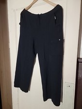 St. John Sport By Marie Gray Sz 10 Petite Santana Knit Wool Black Pull On Pant