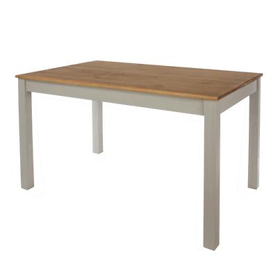 Esstisch 120 cm massiv Kiefer grau Holz Wohnen Zuhause Küchenmöbel modern